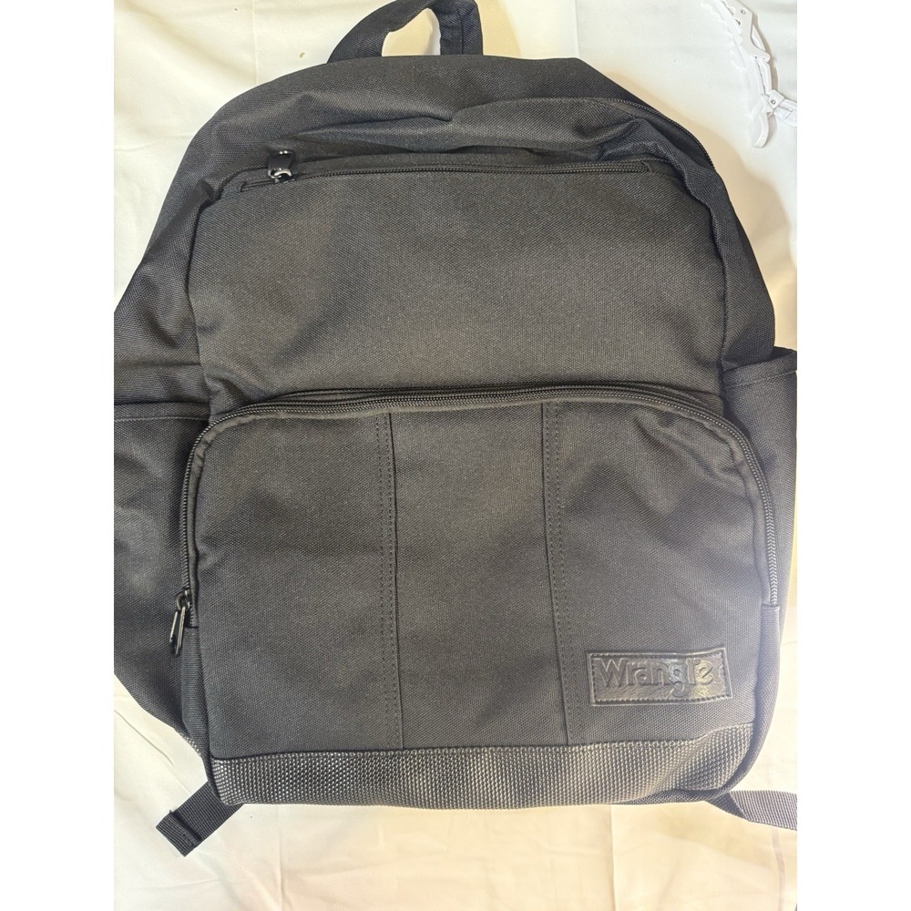 Wrangler Black Backpack‎ Laptop School Travel Bag Multi Pocket Bookbag New